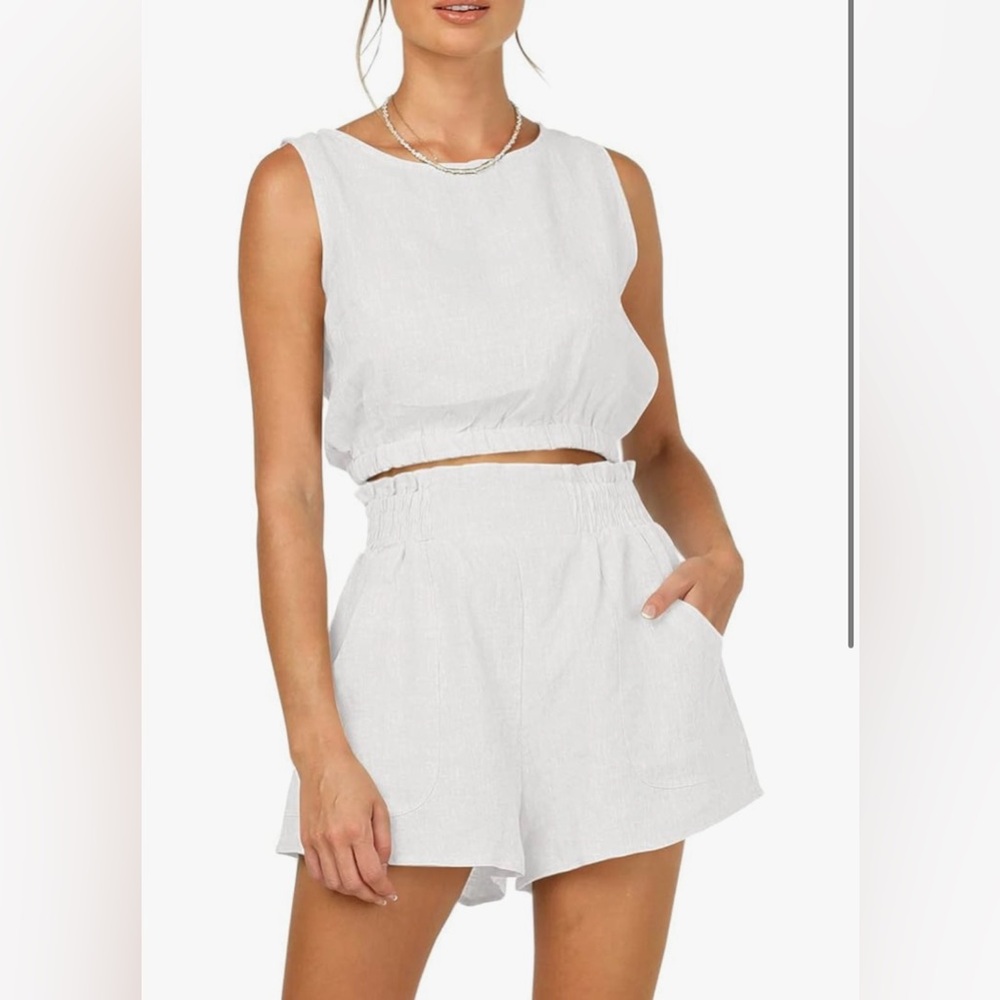Never Worn White Short Set
